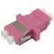Вырез СК переходника кабеля оптического волокна дуплекса ОМ4 ЛК симплексный служил фланцем фиолетовый цвет